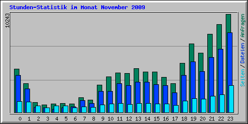 Stunden-Statistik im Monat November 2009