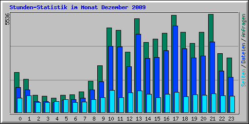 Stunden-Statistik im Monat Dezember 2009