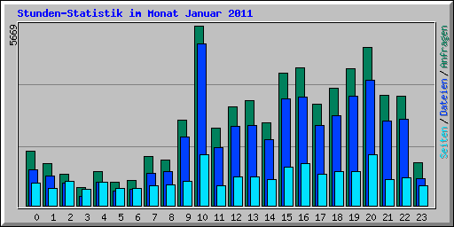 Stunden-Statistik im Monat Januar 2011