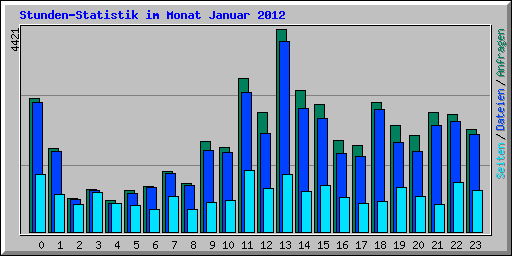 Stunden-Statistik im Monat Januar 2012