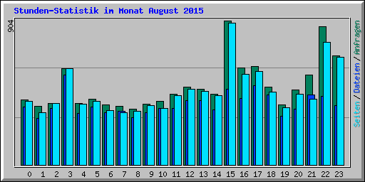 Stunden-Statistik im Monat August 2015