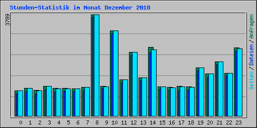 Stunden-Statistik im Monat Dezember 2018