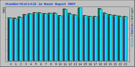 Stunden-Statistik im Monat August 2022