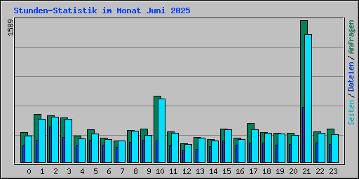 Stunden-Statistik im Monat Juni 2025
