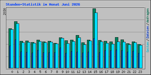 Stunden-Statistik im Monat Juni 2026